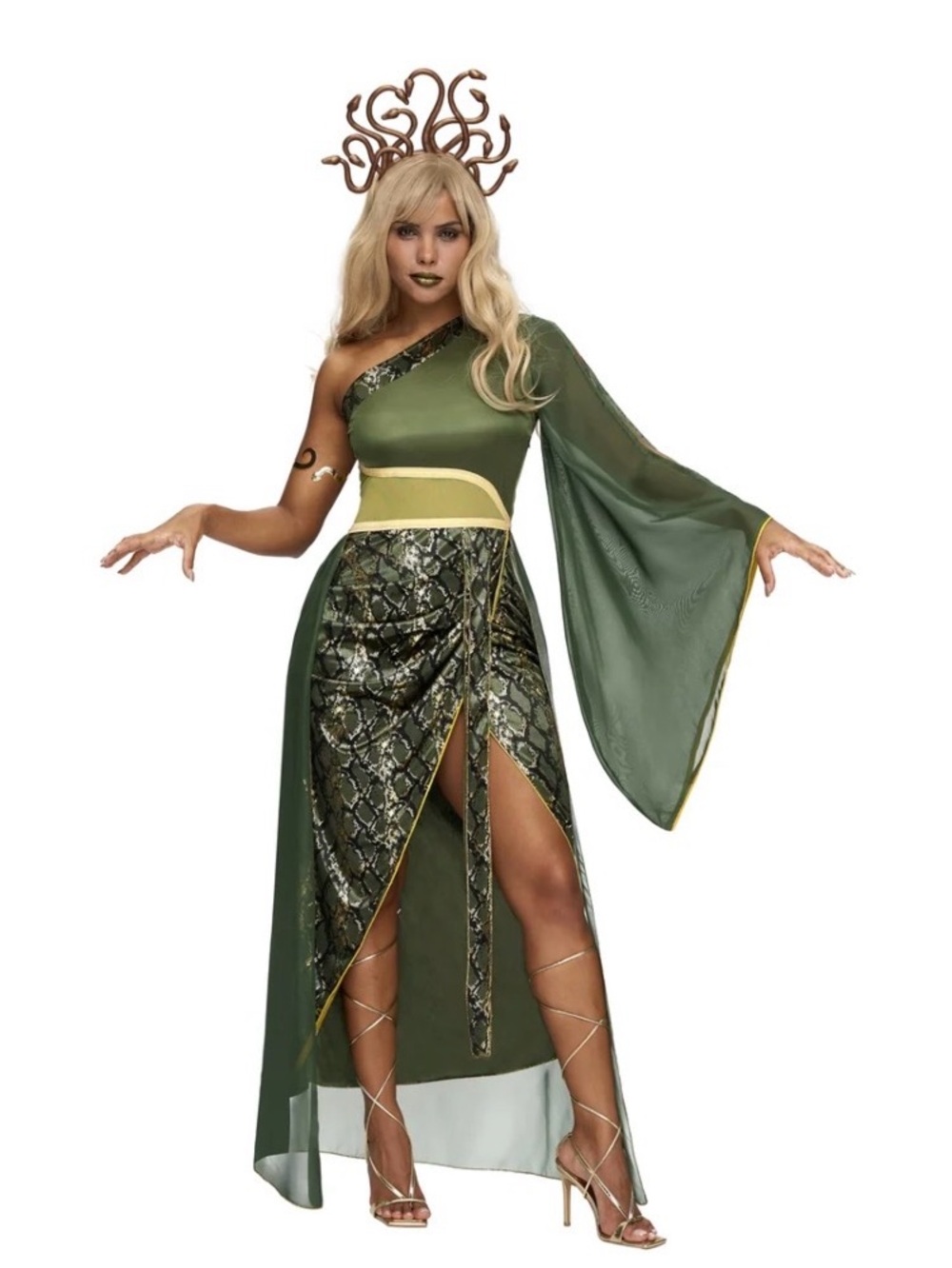 Spooktacular Creations Medusa Women's Halloween Costume Size XL Slim Fit New